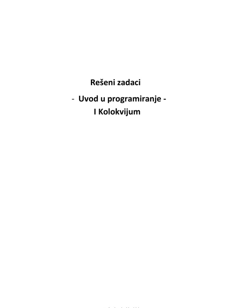 Reseni Zadaci Iz Programiranja (Modula-2) | PDF