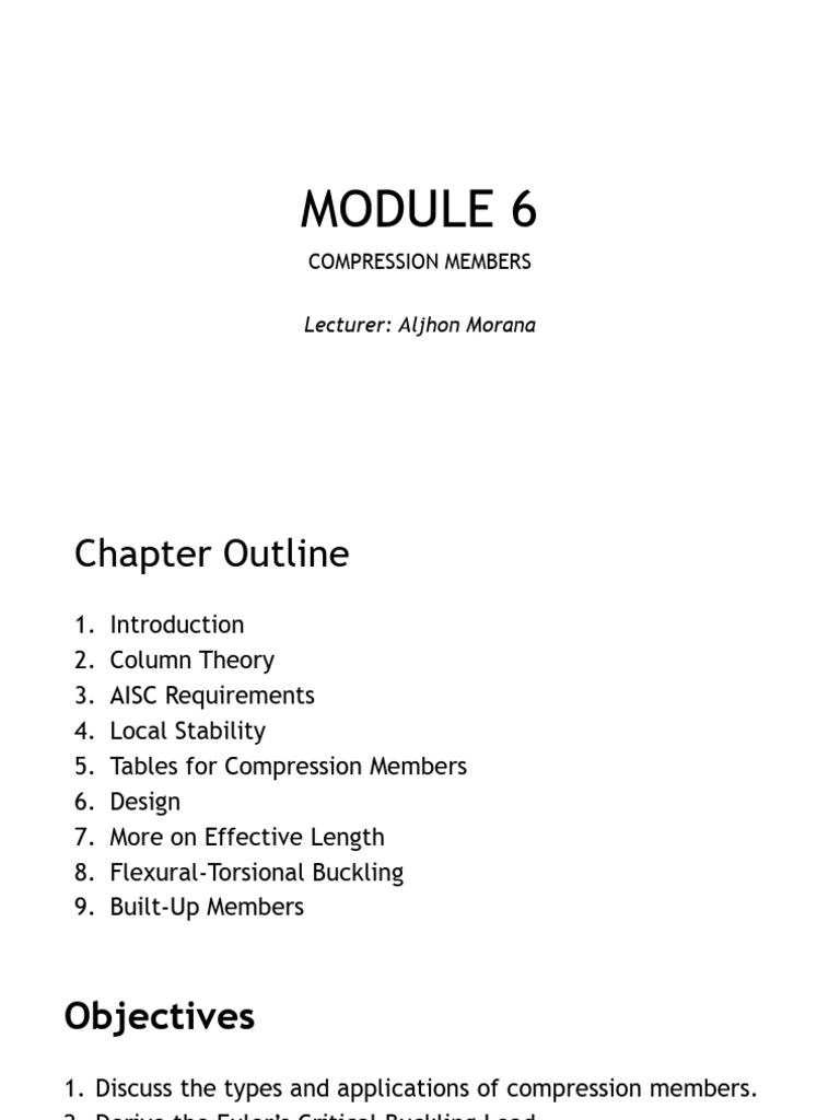 CES 004 6 Compression Members | PDF