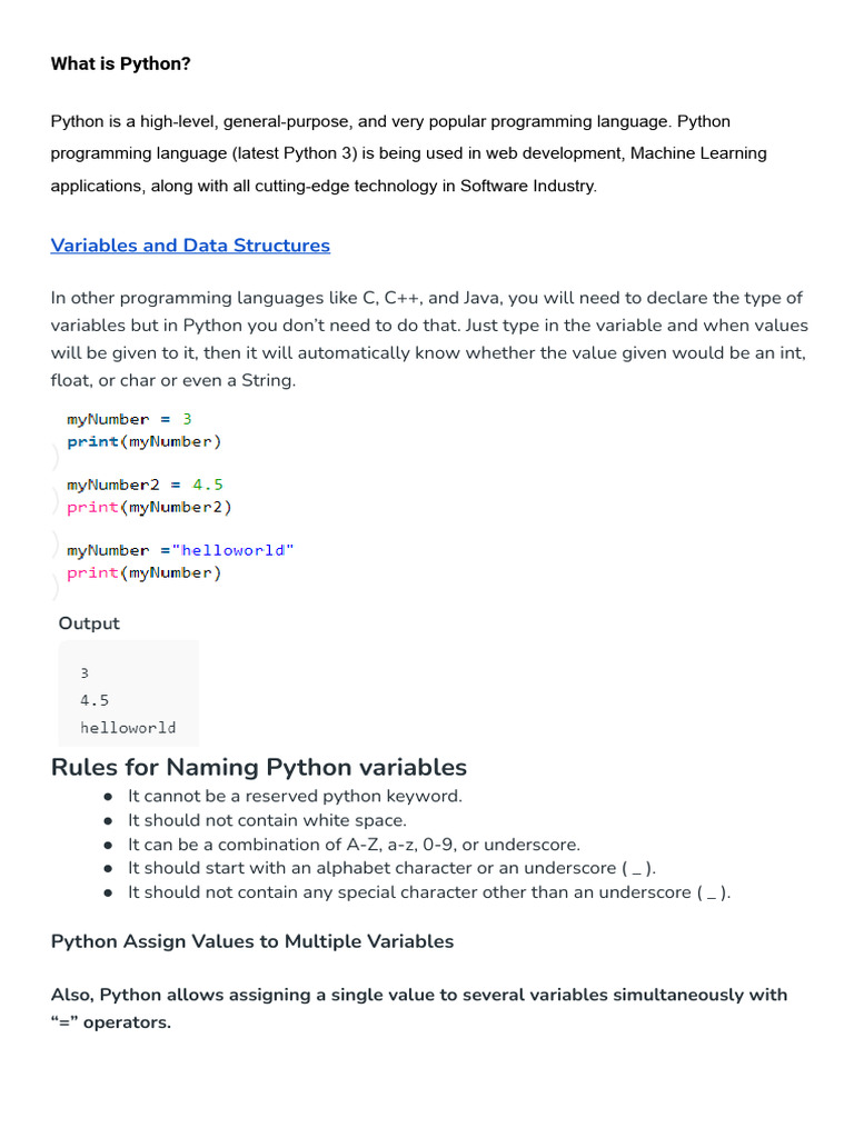 Python basics | PDF