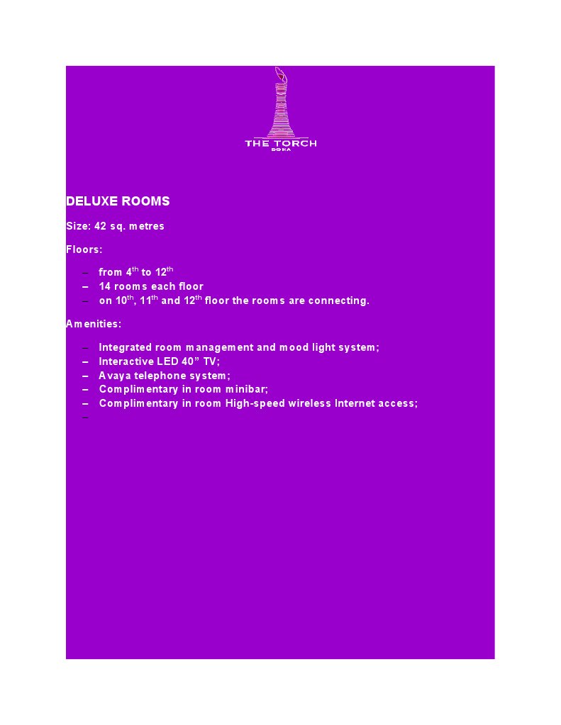Deluxe Rooms with Premium Amenities | PDF