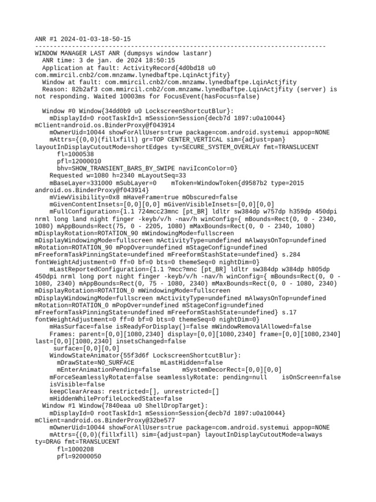 ANR Report for App on Jan 3, 2024 | PDF | Computing | System Software
