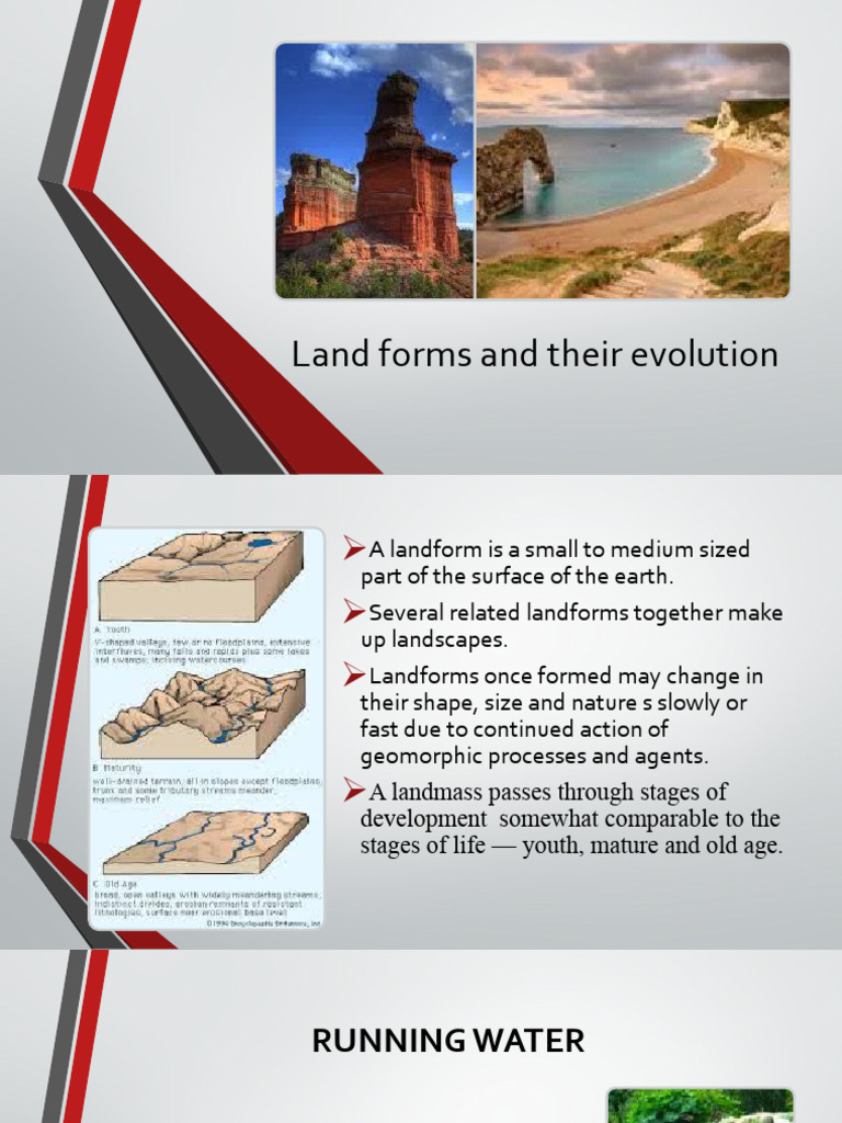 Landforms and Their Evolution Notes | PDF | Glacier | Dune