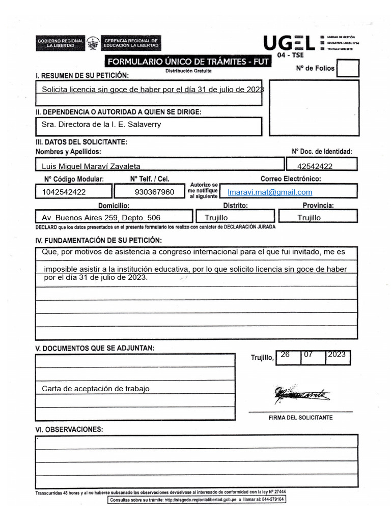 Fut Ugel 04 Tse | PDF