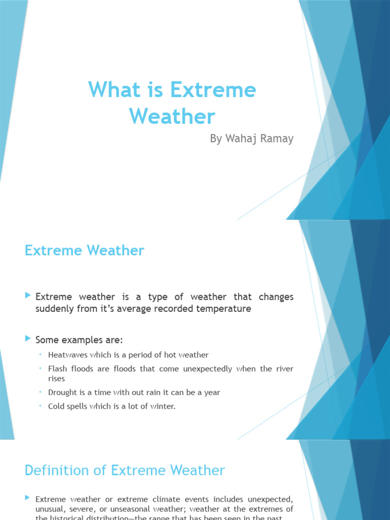 Extreme Weather by Wahaj Ramay | PDF