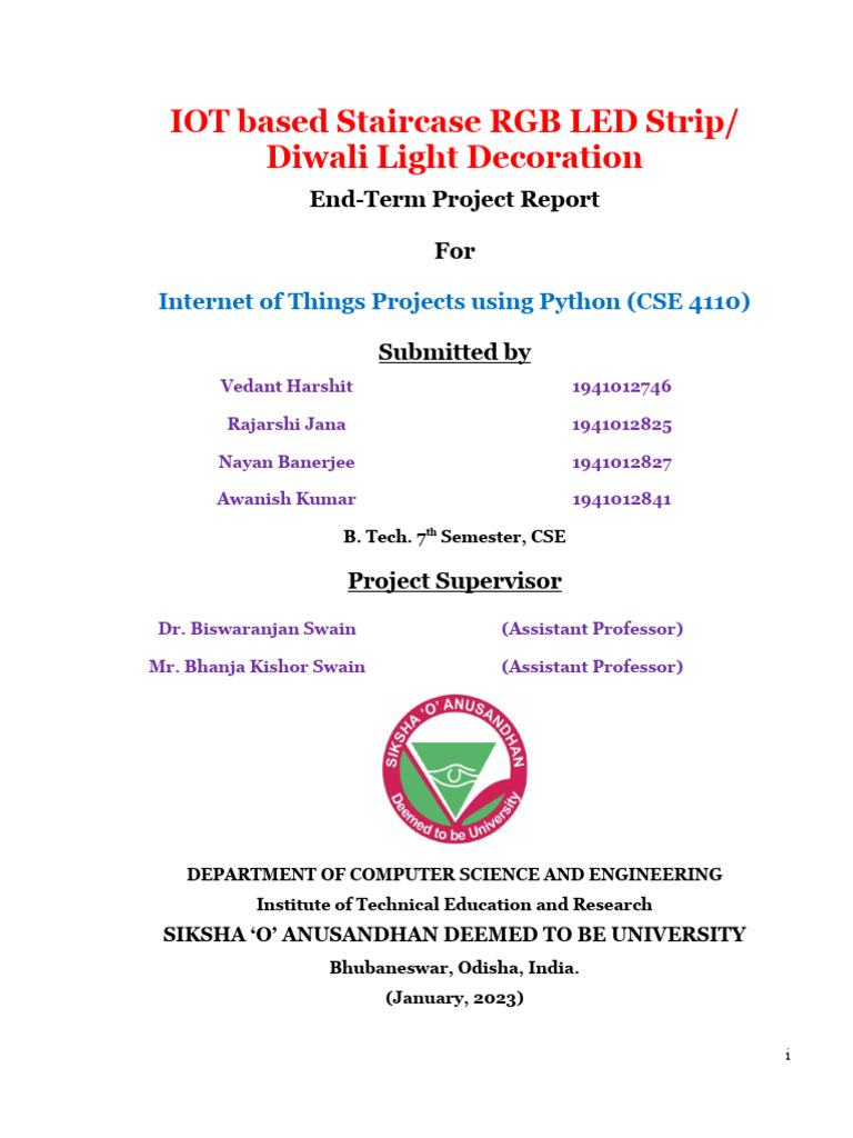 IoT Staircase RGB LED Light Project | PDF | Internet Of Things ...