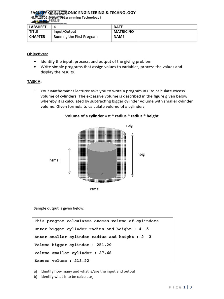 Lab 4 running the first program pdf