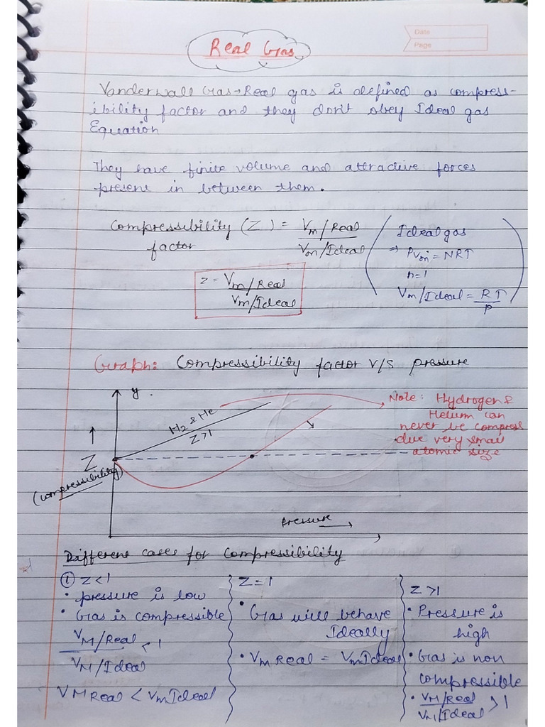 Real Gas Notes | PDF