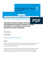 Pengaruh Disiplin Kerja, Motivasi Kerja Dan Pengembangan Karir Terhadap Kinerja Karyawan Pt. Semarang Autocomp Manufacturing Indonesia
