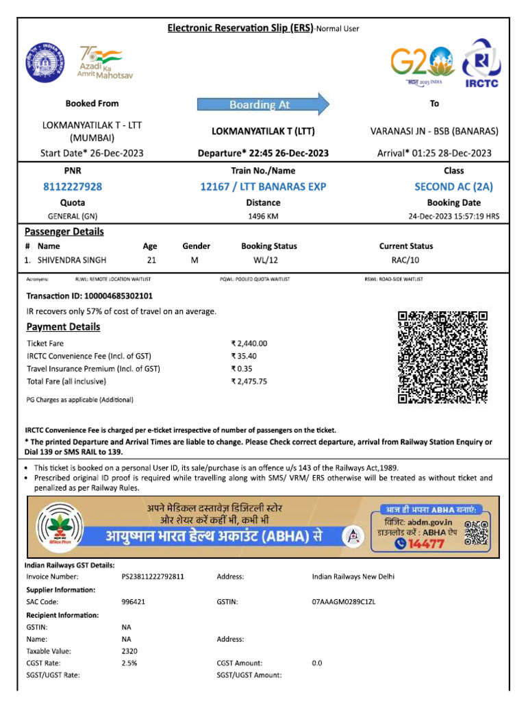 Vrl Bus Ticket Format Pdf