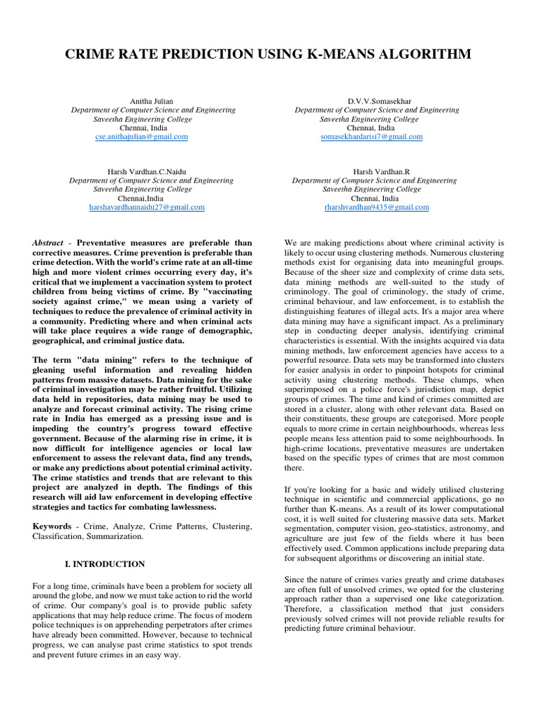 Crime Rate Prediction | PDF