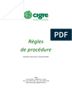 Règles de Procédure CIGRE 2022-01-14