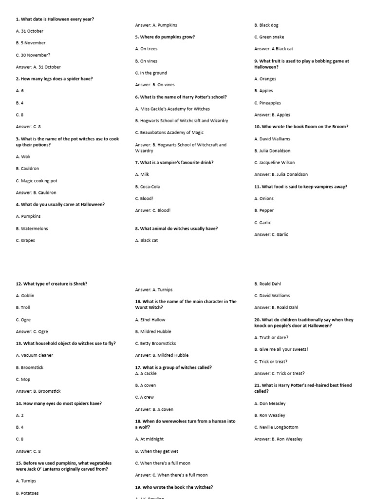 Halloween Quiz Fuer Erwachsene Meaning