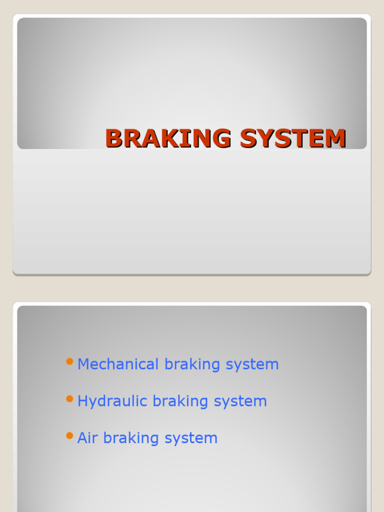 Chapter 5 Braking System PDF