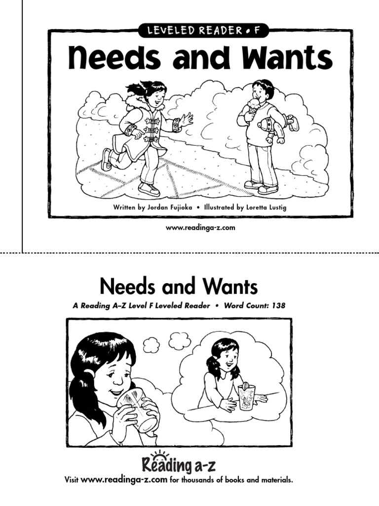 Needs And Wants Book Pdf