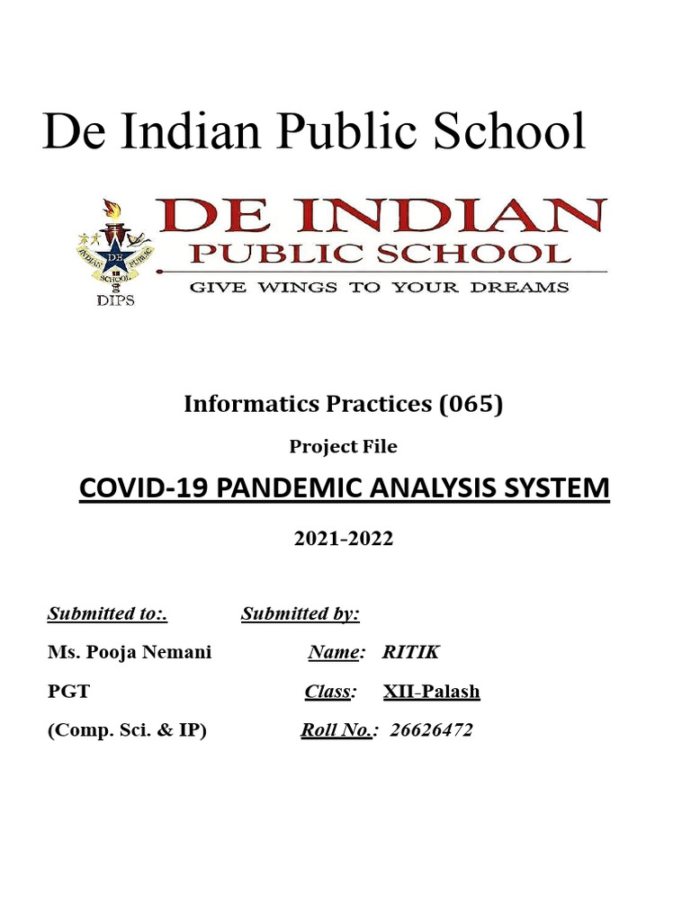 COVID-19 Data Analysis Project Report | PDF | Computers