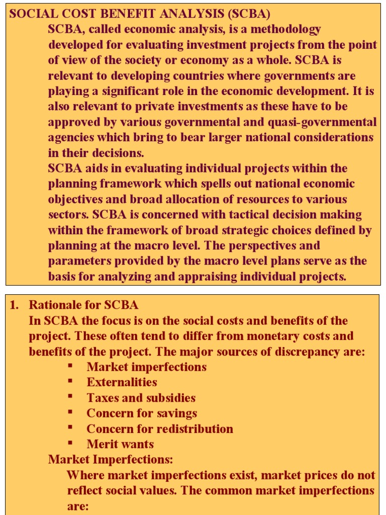 Social Cost Benefit Analysis Overview | PDF | Business | Social Science
