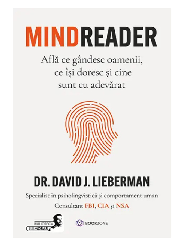 David J. Lieberman, PHD - Mindreader (Romana) | PDF