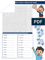 Wordsearch Puzzle - Irregular Verbs in Past Form