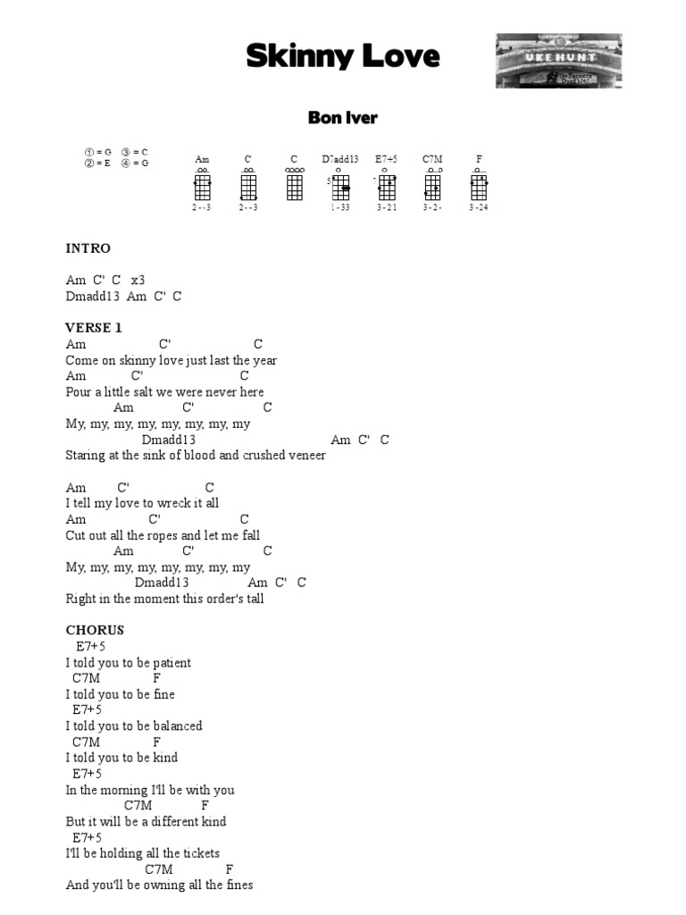 Skinny Love Uke Chords
