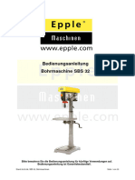 Bedienungsanleitung Bohrmaschine Epple SBS 32