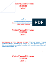 Cyber Physical Systems CSD3010 Unit - I: by N.D. Patel Email