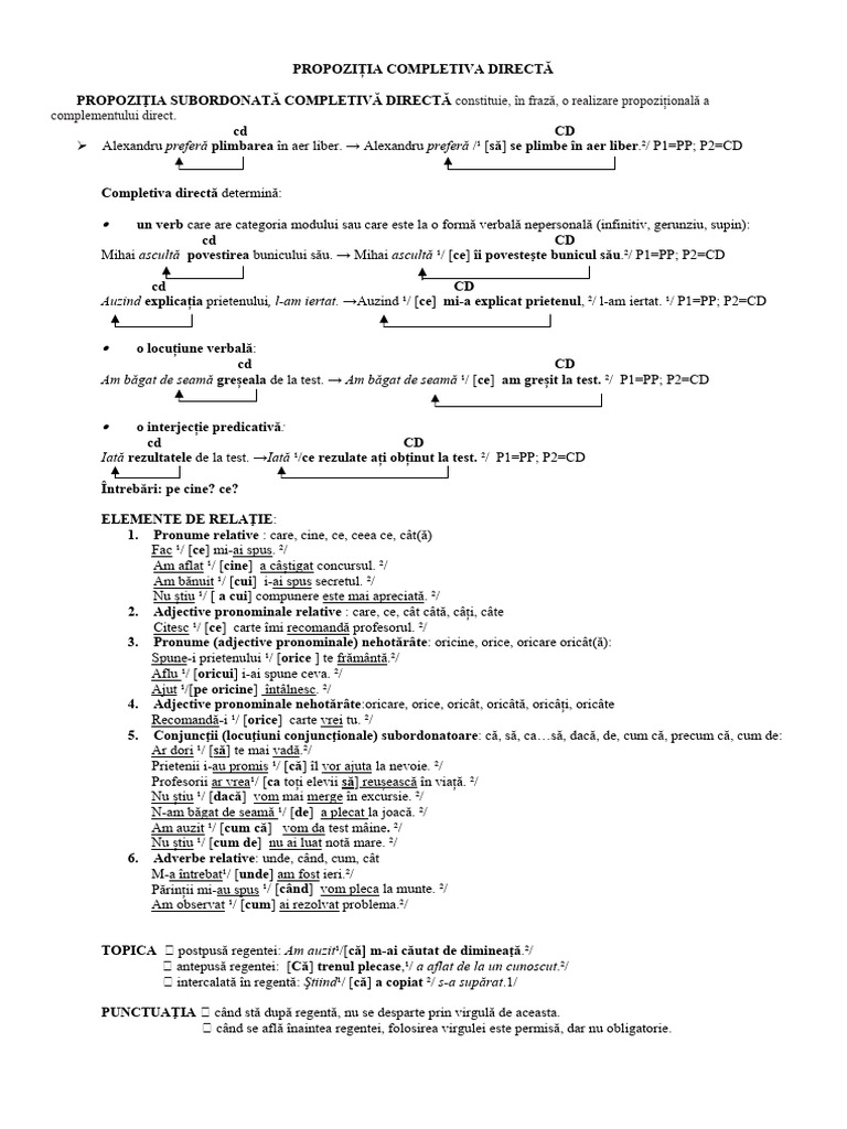 Completiva Directa | PDF