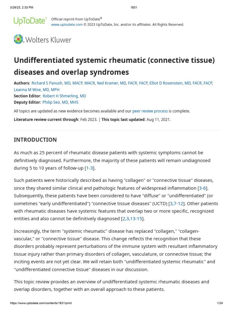 Systemic Sclerosispolymyositis Overlap