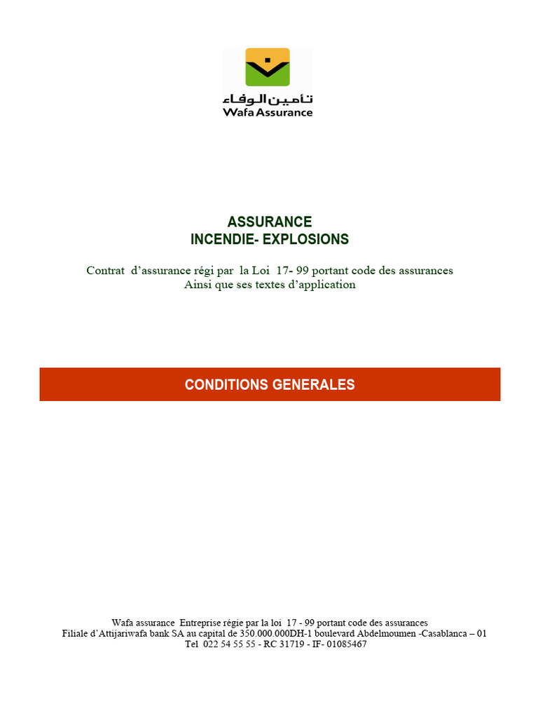 Assurance Incendie Tous Risques Habitation | PDF | Assurance | Risque