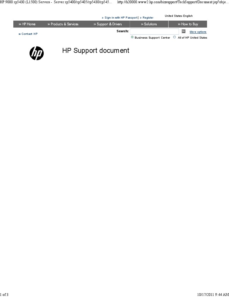 HP 9000 rp5430 (L1500) Servers - Server rp5400 - rp5405 - rp5430 ...