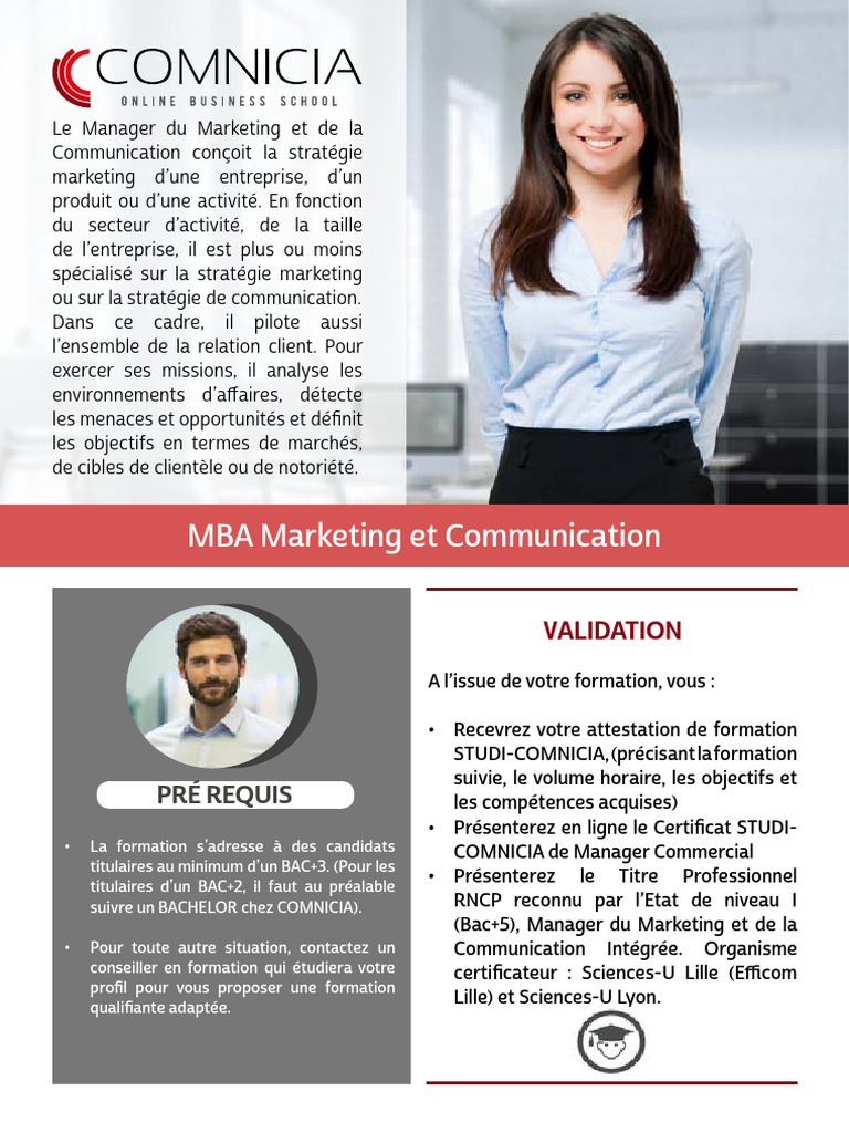 MBA Marketing et Communication : Prérequis | PDF | Finance et gestion ...