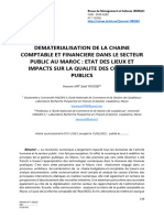 Dematerialisation de La Chaine Comptable Et Financiere Dans Le Secteur Public Au Maroc Etat Des Lieux Et Impact Sur La Qualite Des Comptes Publics