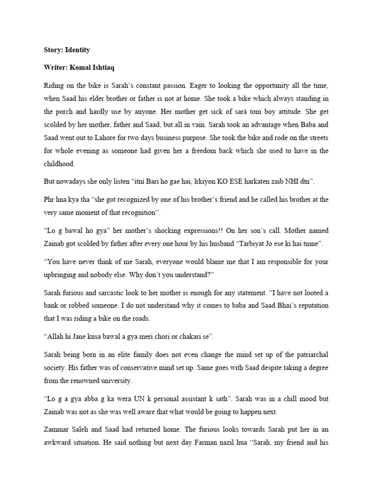 short story identity (1) PDF