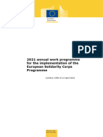 2021 Annual Work Programme For The Implementation of The European Solidarity Corps Programme