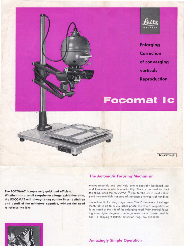 ライカ Leitz FOCOMAT IIc 1966年 オリジナル 使用説明書