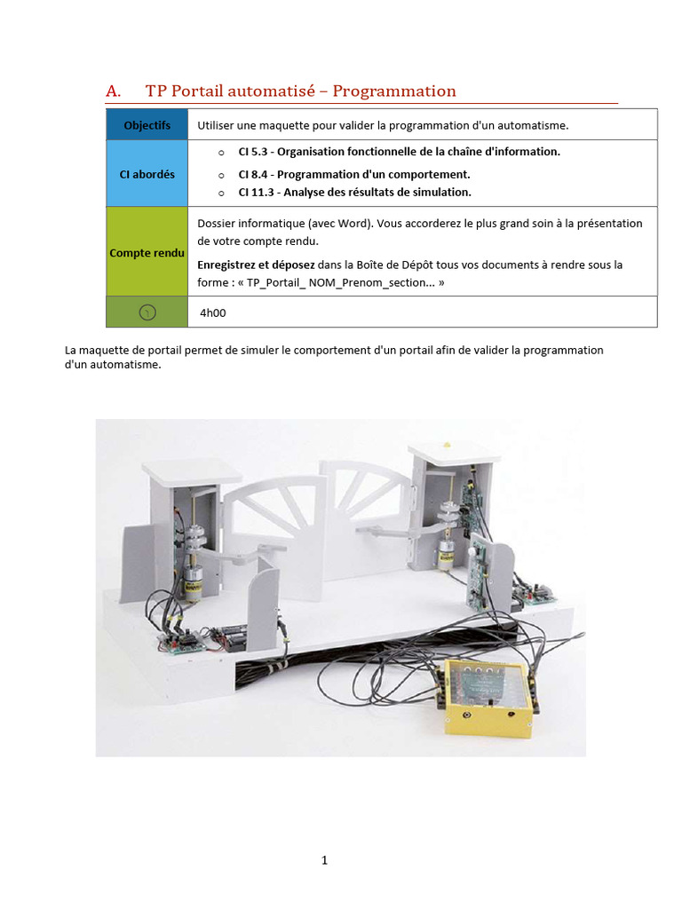 Programmation d'un Portail Automatisé | PDF | Ordinateurs