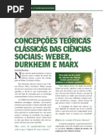 Concepções teóricas clássicas das ciências sociais