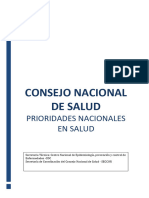 Consejo Nacional de Salud - Prioridades Nacionales de Salud Al 2030 - Perú