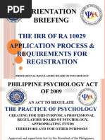 FINAL IRR Orientation Briefing