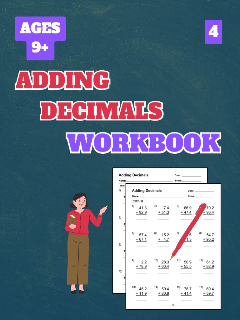 Adding Decimals Workbook, Level 4 | PDF