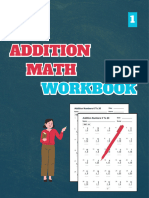 Addition Math Workbook, Level 1