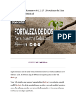 Romanos 8 12-27 Fortaleza de Dios para Nuestra Debilidad