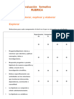 Evaluación Formativa Rúbrica