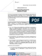 Circular Dp-001-2024 Ayuda Economica Previsional. Mensual Enero-2024 (Decreto #116-2023)