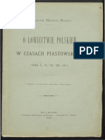 1896 O Łowiectwie Polskiem W Czasach Piastowskich Wiek