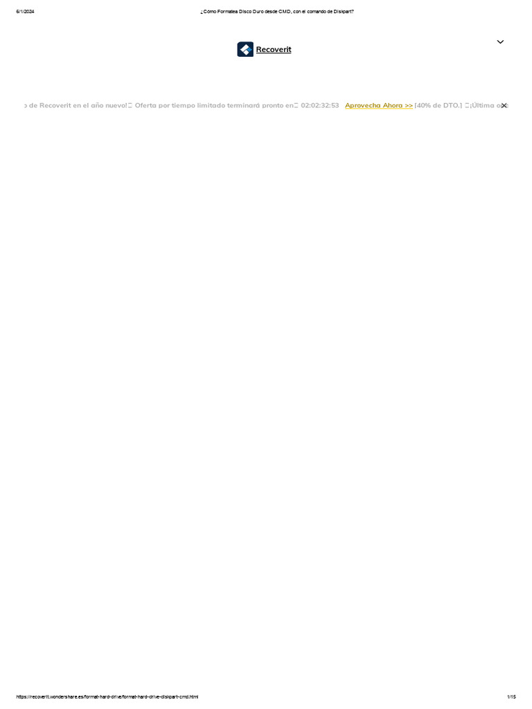 c mo formatea disco duro desde cmd con el comando de diskpart pdf
