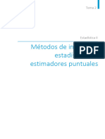 Tema3 Métodos de Inferencia Estadstica Los Estimadores Puntuales