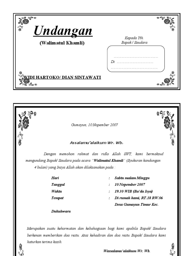 8200 Contoh Undangan Syukuran Tingkeban Gratis Terbaru