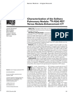 Christensen Et Al 2012 Characterization of The Solitary Pulmonary Nodule 18f FDG Pet Versus Nodule Enhancement CT