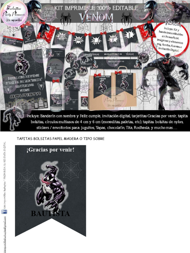 Invitaciones y Stickers de Venom | PDF