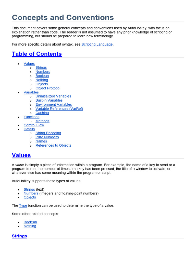 Concepts and Conventions | PDF